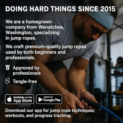 Elite Jumps Muay Thai 2.0 Weighted Jump Rope - Designed for High-Intensity Training, Muay Thai, & MMA Workouts - Heavy 1.3lb PVC Jump Ropes for Fitness