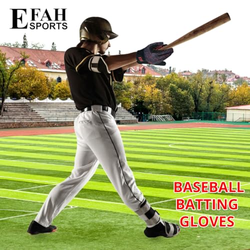Baseball Batting Gloves for Youth Adult Kids Boys Softball - color: RED, size: Youth Small