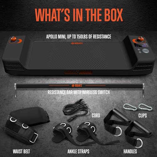 Apollo Board Mini: 150lb Resistance Smart Cable Machine, Functional Trainer for Full Body Workouts, Full Body Strength, Digital Home Gym Equipment with Free App includes Accessories, Orange