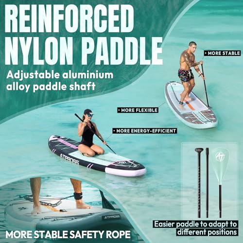 11'6"x35" Inflatable Paddle Board, 450lbs Extra Wide Stand Up Paddleboard for Adults with Premium SUP Accessories Kit & Backpack, Blow Up Kayak Non-Slip Stable Deck Boat for Yoga Fishing Surf - style: Wooden
