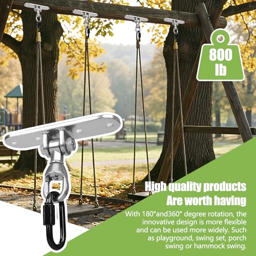 Swing Hanger Ceiling Mount Heavy Duty Anti-Rust with 180° & 360° Bearings Punching Bag Hanger 800lb Capacity for Indoor Outdoor Swing Chairs, Hammocks, Playgrounds, Yoga - size: Size 3