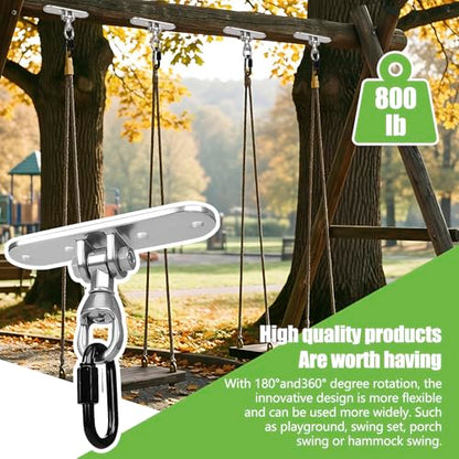 Swing Hanger Ceiling Mount Heavy Duty Anti-Rust with 180° & 360° Bearings Punching Bag Hanger 800lb Capacity for Indoor Outdoor Swing Chairs, Hammocks, Playgrounds, Yoga - size: Size 3