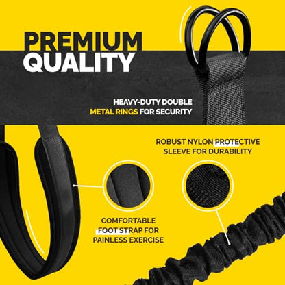 Pull Up Assistance Bands - 4 Heavy Duty Pull Up Bands with Adjustable Strap and Foot Rest - Stackable Pull Up Assist Band Set for Pull Up Bar - Resistance Bands for Pull Ups Chin Ups Strength Training - color: Black