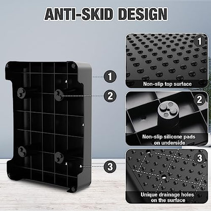 HBTower Mobility Step Stool for Adults & Seniors,Non-Slip Platform - color: Black