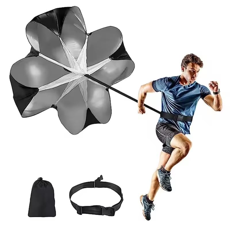 EatingBiting Umbrella Football Speed Training Running Drag Parachute Soccer Training Fitness Equipment Speed Drag Chute Physical Training Equipment
