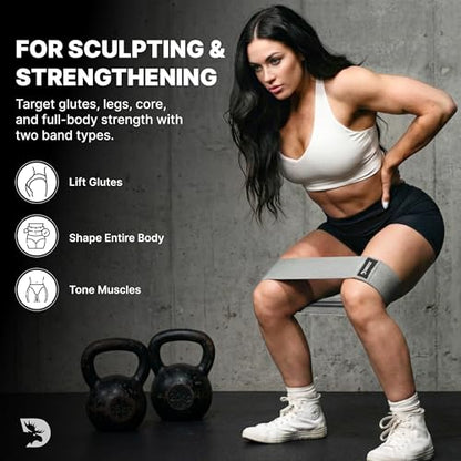 DMoose Fitness Hip Circle Band, Set of 3 Booty Bands for Women & Men, Cloth Resistance Bands to Exercise Butts, Glutes & Legs, Perfect for Yoga, Pilates, Strength Training & Home Gym Workout