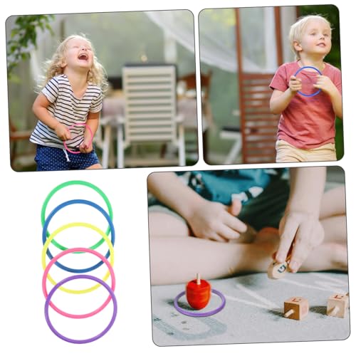 24Pcs Agility Ring Toss Game for Adults Durable Plastic Rings for Outdoor Building Coordination Play for Carnival Parties and Backyard Games