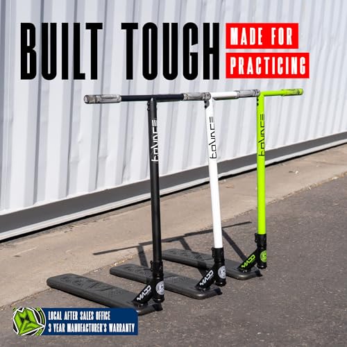 Bounce Trampoline Pro Scooter for Tricks – Real Headtube, Pro T-Bar, Foam Deck – Indoor & Outdoor Stunt Practice – Madd Gear