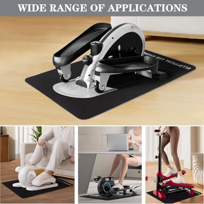 Double-Sided Non-Slip Workout Mat for Ellipse Machine Leg Exerciser Thick Exercise Mat for Under Desk Elliptical Treadmill Mat Home Floor Protection Gym Mat