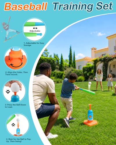 Kids Outdoor Toys Ages 4-8, 8-in-1 Backyard Games Set