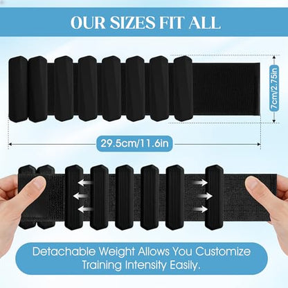 Wrist Weights, 2Pack Adjustable Ankle Weights for Women/Men, Silicone Weighted Bangles for Yoga, Pilates, Running & Walking, Arm & Leg Weights, 2lb