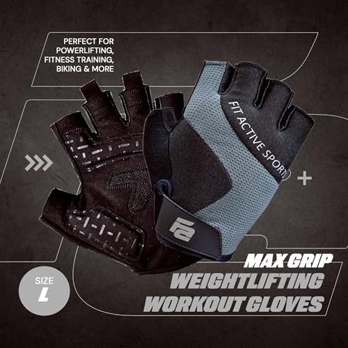 Max Grip Weight Lifting Workout Gloves for Gym Lifting, Biking, Fitness Training | Lightweight, Breathable, Non Slip | Men and Women
