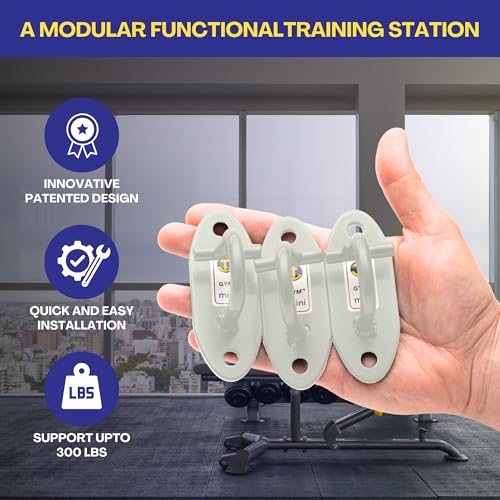 Mini H1 (Set of 3) - Resistance Band Wall Anchors for Home Workouts | Wall Mount Anchor for Resistance Bands, Stretch Straps & Suspension Trainers