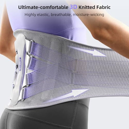 FREETOO Back Brace for Lower Back Pain Women with Bionic Support System, Adjustable Knitted Lumbar Support Belt, Breathable Mesh Design with Lumbar Pad,for Herniated Disc,Sciatica,Scoliosis - size: Medium