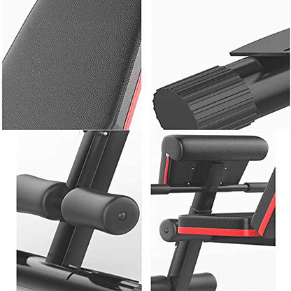 Foldable Sit-Ups Dip Stand Weight Bench Home Gym Weightlifting Stand for Full Body Training Adjustable Dumbbell Bench Multi-Function Fitness Stool