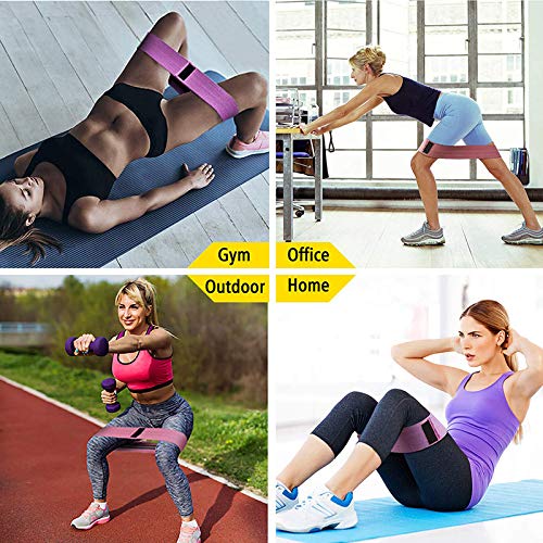 Fabric Resistance Bands for Legs and Butt, Resistance Loop Band Set，Hip Resistance Bands for Workout，Booty Bands Fitness Bands, Glute Bands for Women and Men，Anti Slip Elastic (Set 3)