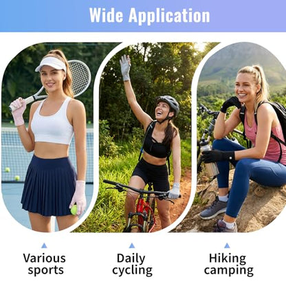 Ice Silk Sunscreen Gloves UV Protection Mittens Non-Slip Touch Screen Driving Gloves for Cycling Riding Golfing Hiking