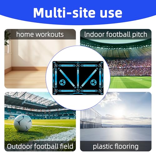 Soccer Training Mat with QR Code Video Tutorials,Non-Slip High-Density Footwork Practice Mat for Athletes & Players,Professional Ball Control & Dribbling Equipment for Home & Gym,Durable Soccer Gift.