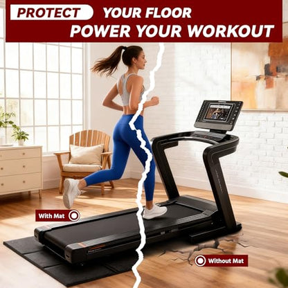 Treadmill Mat – 79" x 39", 0.2" Thick Non-Slip Walking Padl Mat for Carpet Floors & Hardwood, Shock Absorbing Exercise Mat & Under Treadmill Mat for Floor Protection in Home Gym