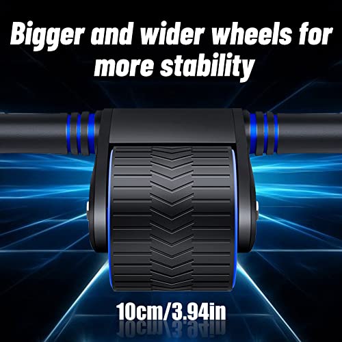 Automatic Rebound Aabdominal Wheel, 1 Set Of 2023 Upgraded Automatic Rebound Abdominal Wheel Cell Phone Stand Ab Roller With Kneeling Pad For Abdominal Core Strength Training Abdominal Muscle Roller (Blue)