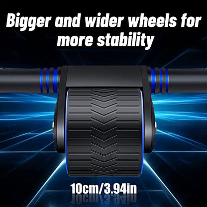 Automatic Rebound Aabdominal Wheel, 1 Set Of 2023 Upgraded Automatic Rebound Abdominal Wheel Cell Phone Stand Ab Roller With Kneeling Pad For Abdominal Core Strength Training Abdominal Muscle Roller (Blue)