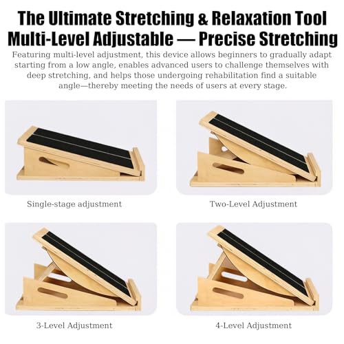 2 in 1 Wooden Balance Board and Slant Board for Adults,Calf Stretcher and Velour Health Slant Board,Portable Fitness Equipment for Balance Training,Calf Stretching,Home Gym and Rehabilitation