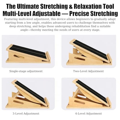2 in 1 Wooden Balance Board and Slant Board for Adults,Calf Stretcher and Velour Health Slant Board,Portable Fitness Equipment for Balance Training,Calf Stretching,Home Gym and Rehabilitation