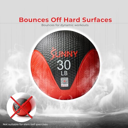 Sunny Health & Fitness Medicine Ball with Premium Dual Textured Grip - size: 6 lb
