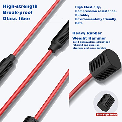 Yoga Starter Set - Flexi Bar, Resistance Band & Shoulder Tube for Elastic Exercise & Training Fitness - color: RED