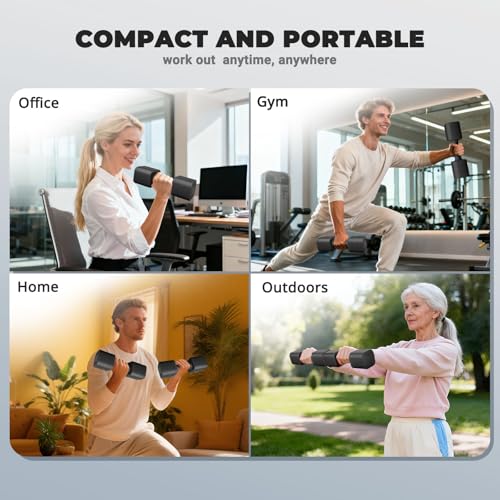 Ragebby Adjustable Dumbbell Set of 2, Weights for Men and Women at Home - color: BLACK, style: 10LB(5LB Pair)