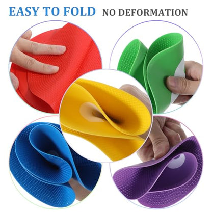 24 Pack Spot Markers Non Slip Rubber Agility Markers Flat Field Cones Floor Dots for Soccer Basketball Sports Speed Agility Training and Drills（7.6 Inch）