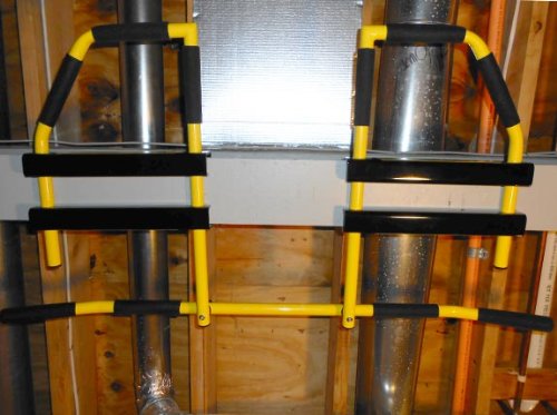 5-grip I-beam Yellow/Long Bent Bar - Pull up Bar/Chin up Bar