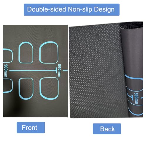 Non-Slip Workout Mat for Ab Roller Wheel, Exercise Mat with Storage Bag, 7mm Extra Thick Exercise Equipment Yoga Floor Mats Home & Gym Sound Insulation Protection Pads