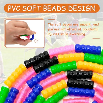 Beaded Jump Rope 1 Pack/2 Pack, ACEONE Segmented Skipping Rope for Kids Adults, Adjustable Tangle-Free Toddler Jumping Rope for Fitness Exercise Training - color: Rainbow Yellow