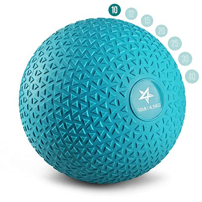 Yes4All Slam Balls, 10-40lb Weighted Ball Weight, Durable PVC Sand Filled Workout Dynamic Slam Ball for Core Strengthen