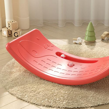 Wobble Balance Board, Kids Rocker Board Plastic Load Bearing 50kg 110.2lb Children's Wobble Board Balance Training Board for Exercise Indoor Birthday Gift - color: Red