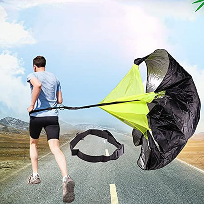 Resistance Parachute Running Umbrella, Speed Resistance Training Parachute Equipment with Adjustable Belt, for Improve Sprint Speed/Agility(Color:Red) - color: Red
