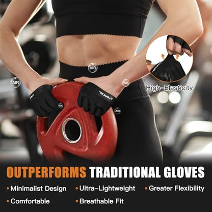 ATERCEL Gym Workout Gloves for Men Women, Weight Lifting Gloves with Full Palm Protection & Extra Grip, Breathable Exercise Gloves for Fitness Training Crossfit Sports Essentials