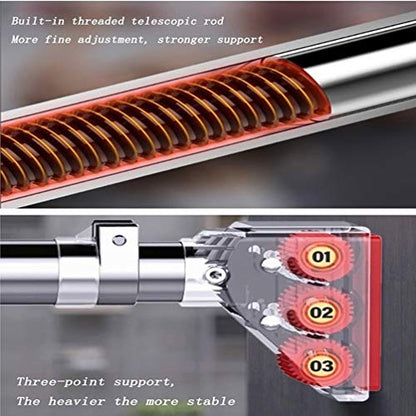 Corridor Horizontal Bar, Non-Slip Doorway Chin Up Bar, 130-175cm Adjustable No Screws Strength Training, Load 400KG