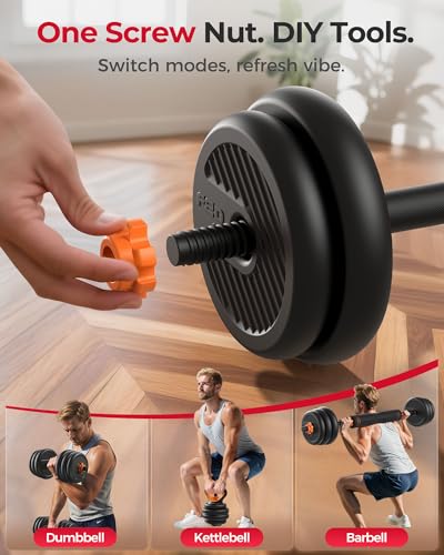 FEIERDUN DS2 Adjustable Dumbbells, 20/30/40/45/70/90lbs Free Weight Set with Connector, 5 in1 Dumbbells Set Used as Barbell, Kettlebells, Push up Stand, Weight Plate, Fitness Exercises for Home Gym Suitable Men/Women - style: A.20LB(10LB Pair)