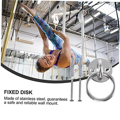 Happyyami Wall Mount Suspension Bracket Fixed Disk for Suspension Trainers Gymnastic Rings and Yoga Swings Easy