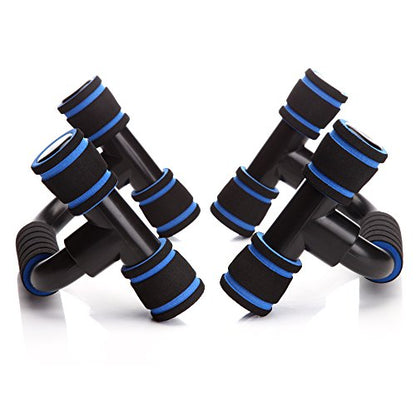READAEER Push Up Bars Gym Exercise Equipment Fitness 1 Pair Pushup Handles with Cushioned Foam Grip and Non-Slip Sturdy Structure Push Up Bars for Men & Women