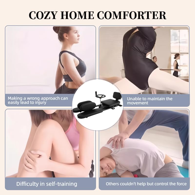 Heavy-Duty Steel Split Machine, 400lbs Leg Press, 240°Rotation Abductor Calf Stretcher for Home/Gym/Dance Studio, Portable Gym Equipment for Women/Dancers/Yoga