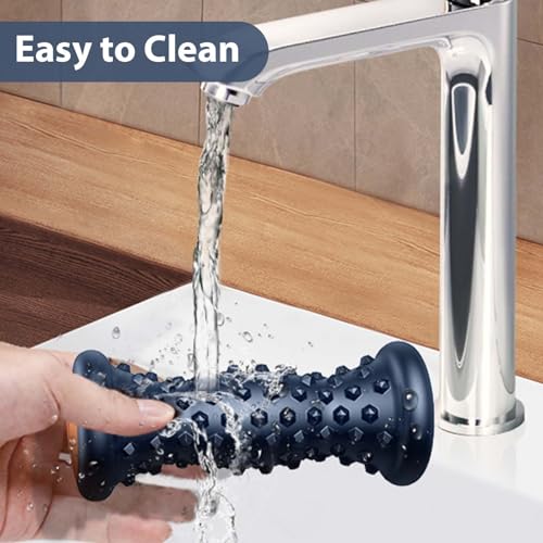BESKAR Foot Massage Roller for Plantar Fasciitis Relief, Portable Reflexology Tool Pressure Point Massage Rollers, Deep Tissue Massages for Relieving Feet Arch Heel Pain, Myofascial Pain Syndrome - color: Navy Blue