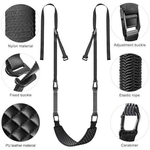 Kipika 48" Ceiling Mounted Pull Up Bar, Heavy Duty Multi-Grip Chin Up Bar,Mounted Pullup Bar, Adjustable Height, Pull Up Bands for Chin Ups & Body Stretching, Ideal for Home Gym and Strength Training
