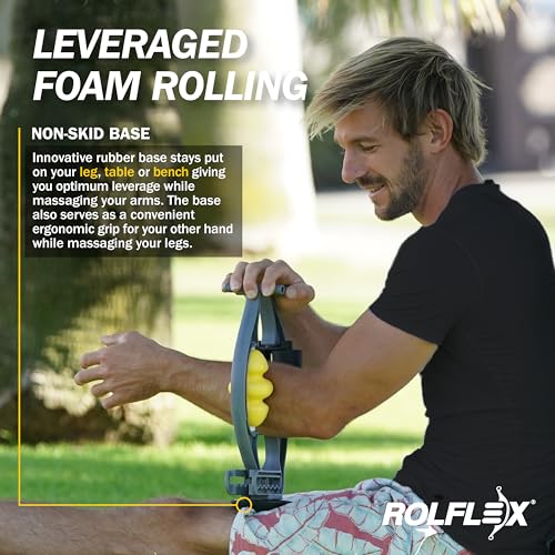 Arm & Leg Massager Roller – Muscle Roller to Address Golfer’s Elbow, Tennis Elbow, Carpal Tunnel & More – Arm & Leg Massage Roller for Muscle Tightness & Faster Recovery