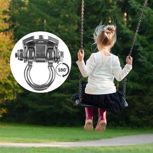 2 Heavy Duty Swing Hangers Stainless Steel 304 Anti-Rust, 2000 lb Capacity 180° Swing, Playground Porch Yoga Seat Trapeze Wooden Sets Indoor Outdoor