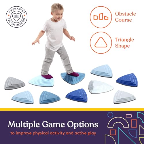 Special Supplies Stepping Stones for Kids Indoor and Outdoor Balance Blocks Promote Coordination, Balance Strength Child Safe Rubber, Non-Slip Edging