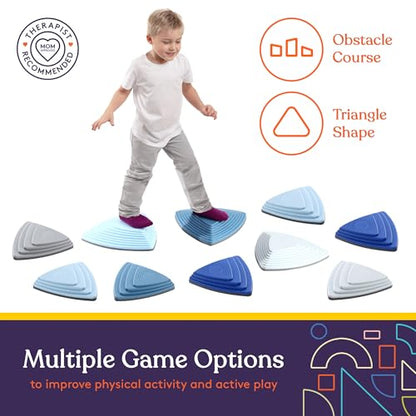 Special Supplies Stepping Stones for Kids Indoor and Outdoor Balance Blocks Promote Coordination, Balance Strength Child Safe Rubber, Non-Slip Edging
