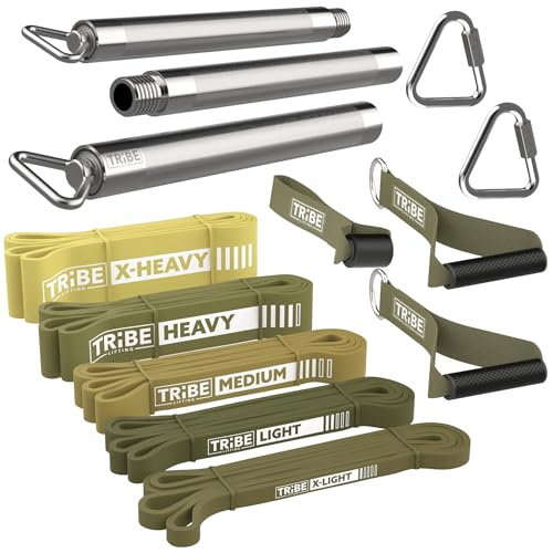 Long Resistance Bands Set, 5 Pull Up Assistance Bands for Working Out - color: Green 3
